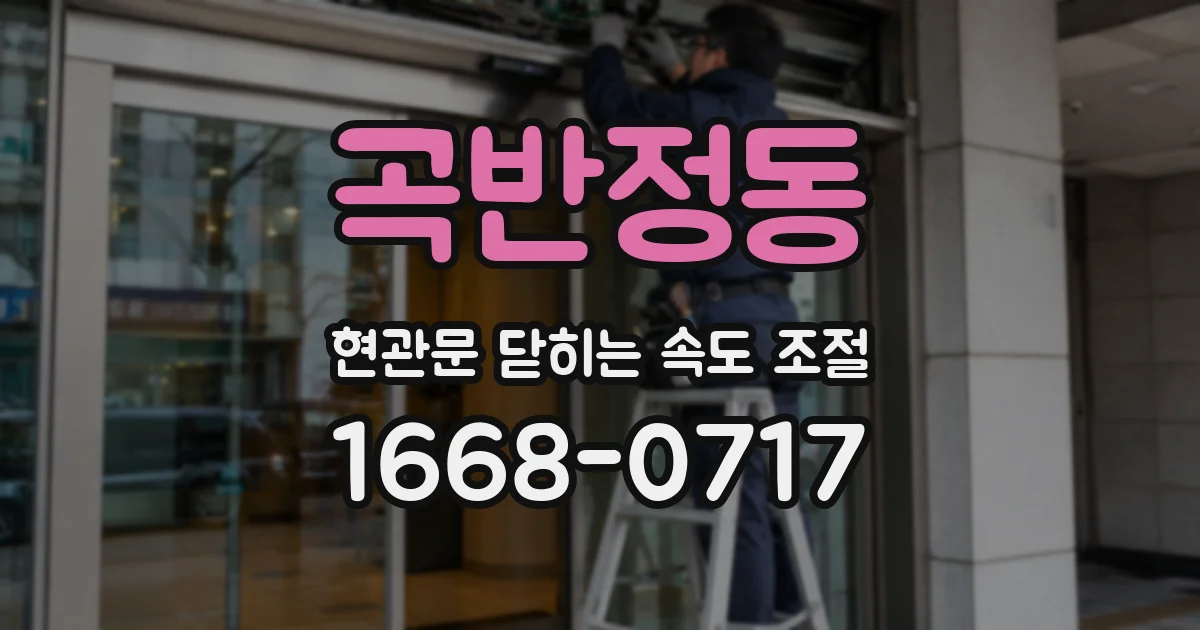곡반정동 현관문 닫히는 속도 조절
