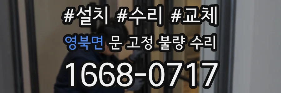 영북면 문 고정 불량 수리