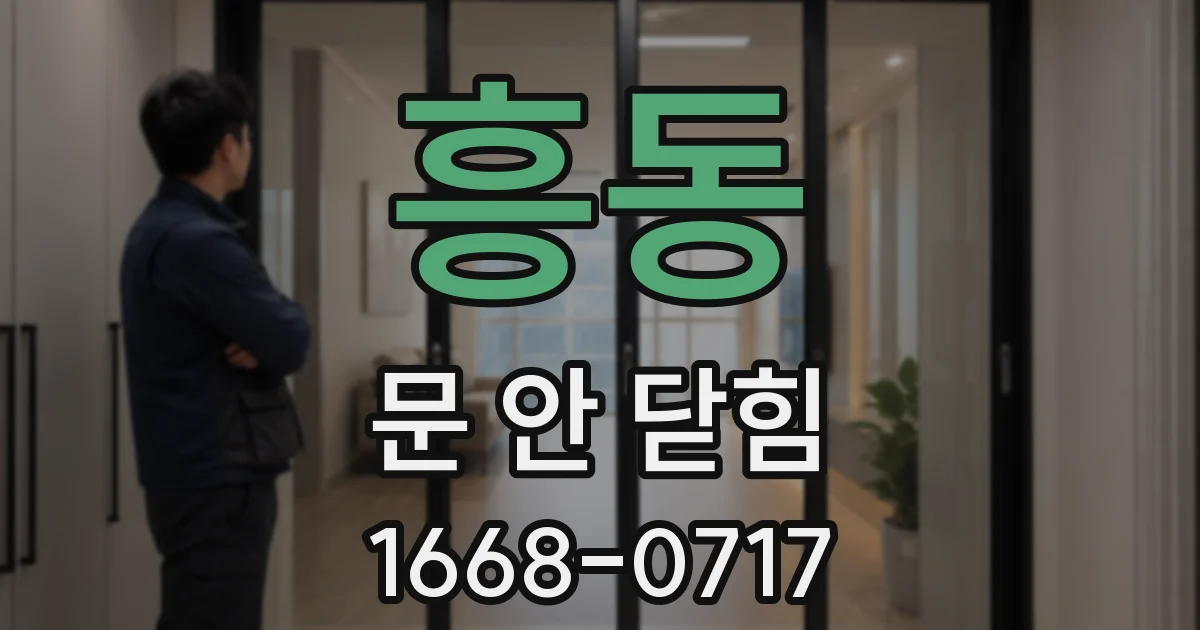 흥동 문 안 닫힘