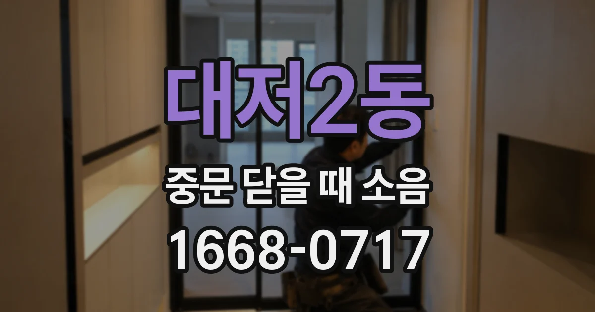 대저2동 중문 닫을 때 소음
