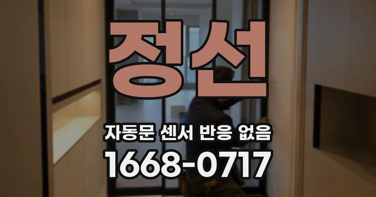 정선 자동문 센서 반응 없음