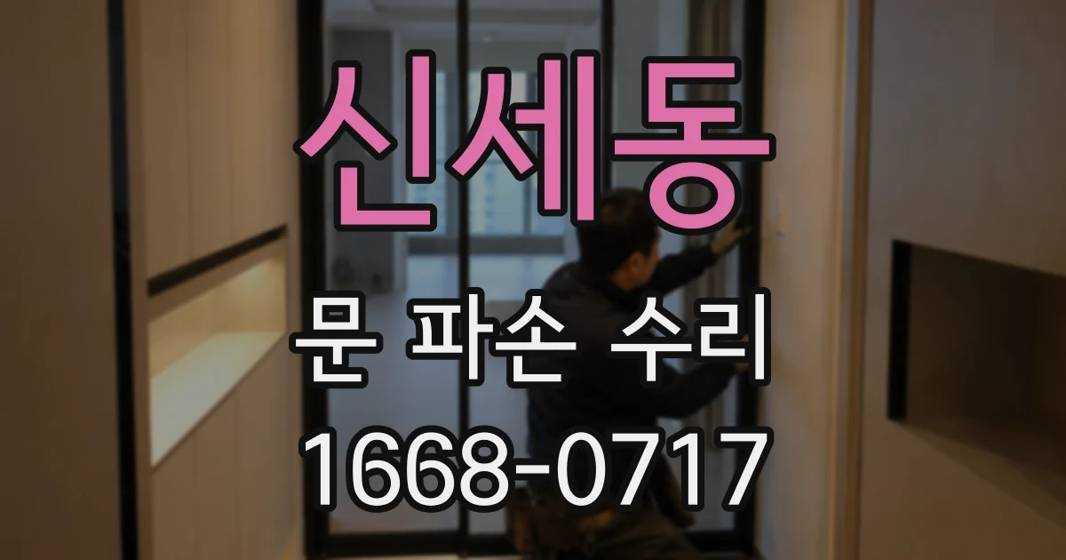 신세동 문 파손 수리