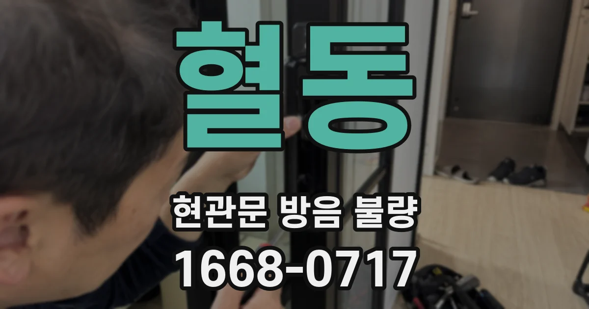 혈동 현관문 방음 불량