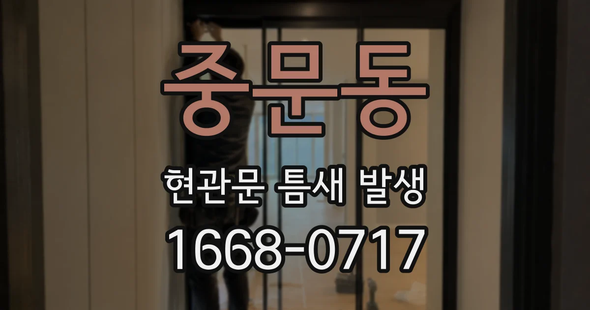 중문동 현관문 틈새 발생