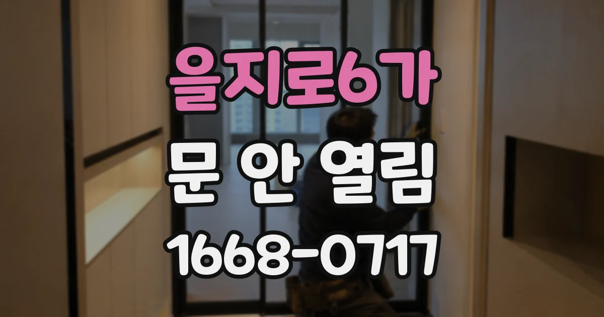 을지로6가 문 안 열림