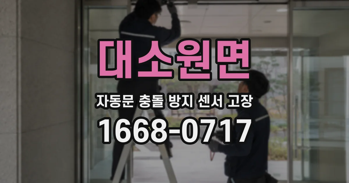대소원면 자동문 충돌 방지 센서 고장