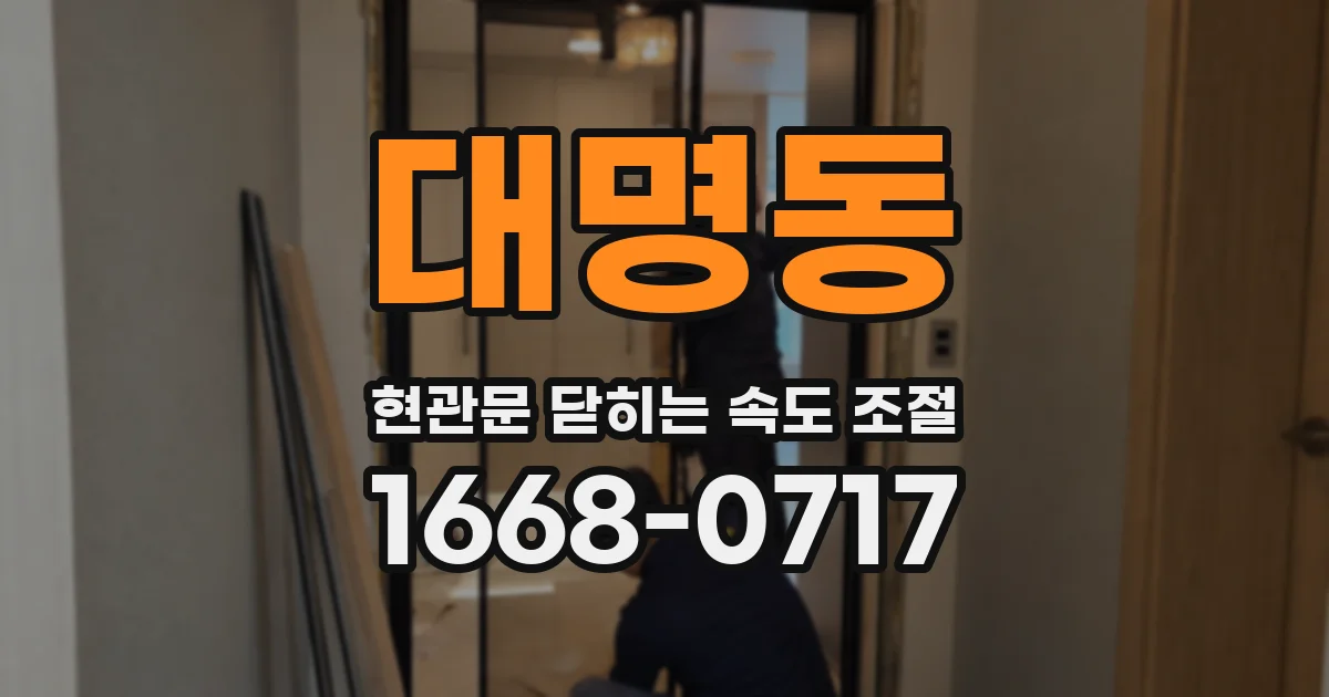 대명동 현관문 닫히는 속도 조절