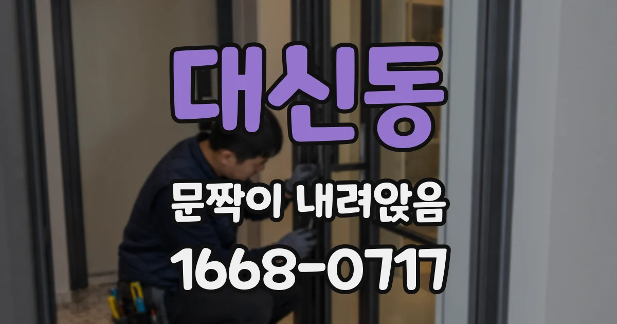 대신동 문짝이 내려앉음