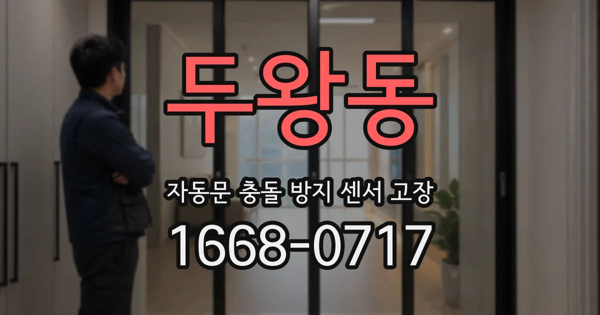 두왕동 자동문 충돌 방지 센서 고장