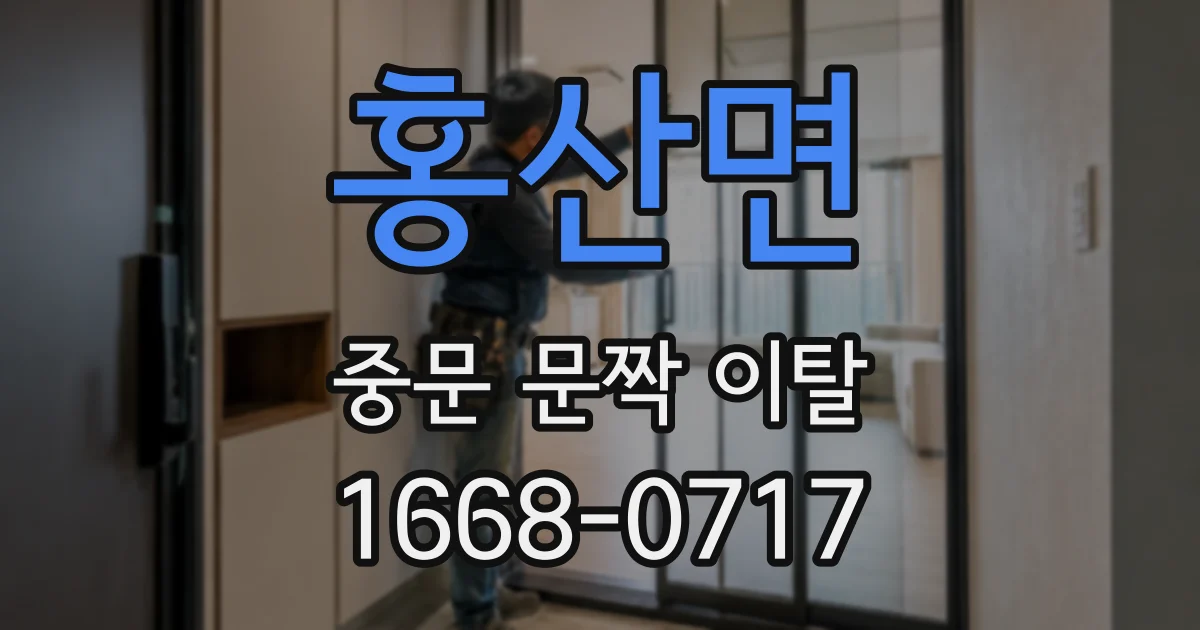 홍산면 중문 문짝 이탈