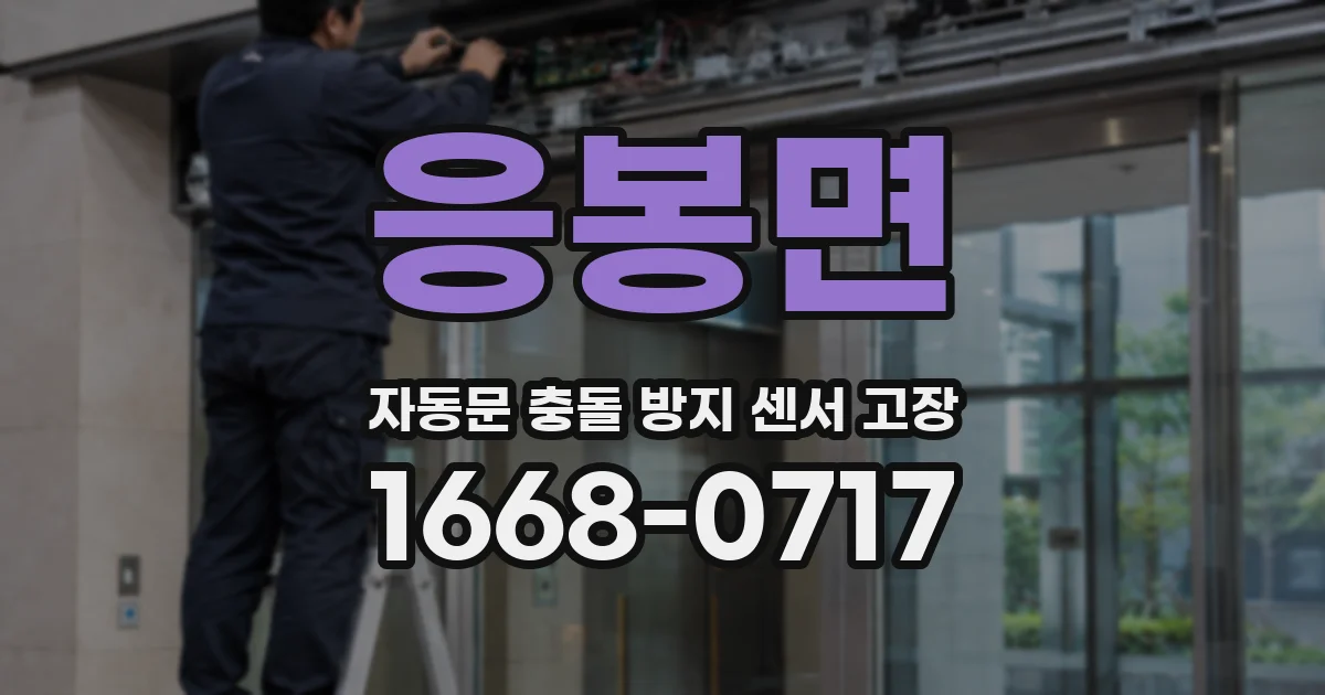 응봉면 자동문 충돌 방지 센서 고장