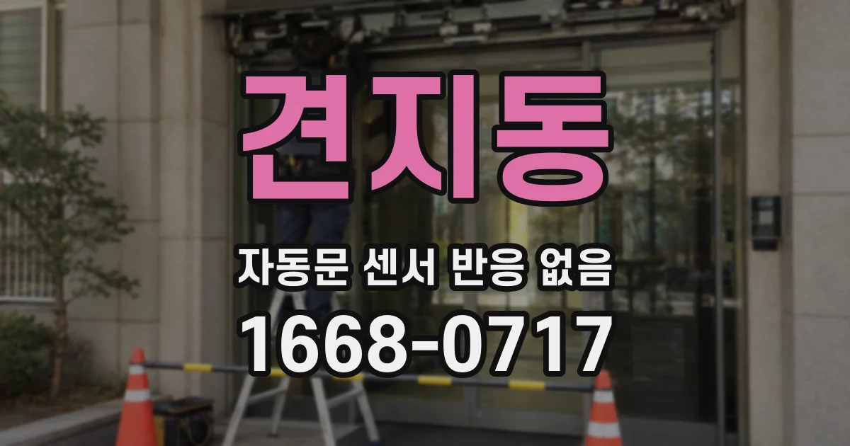 견지동 자동문 센서 반응 없음