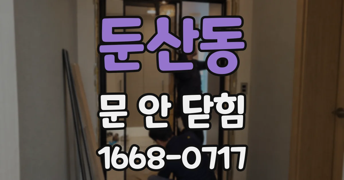 둔산동 문 안 닫힘