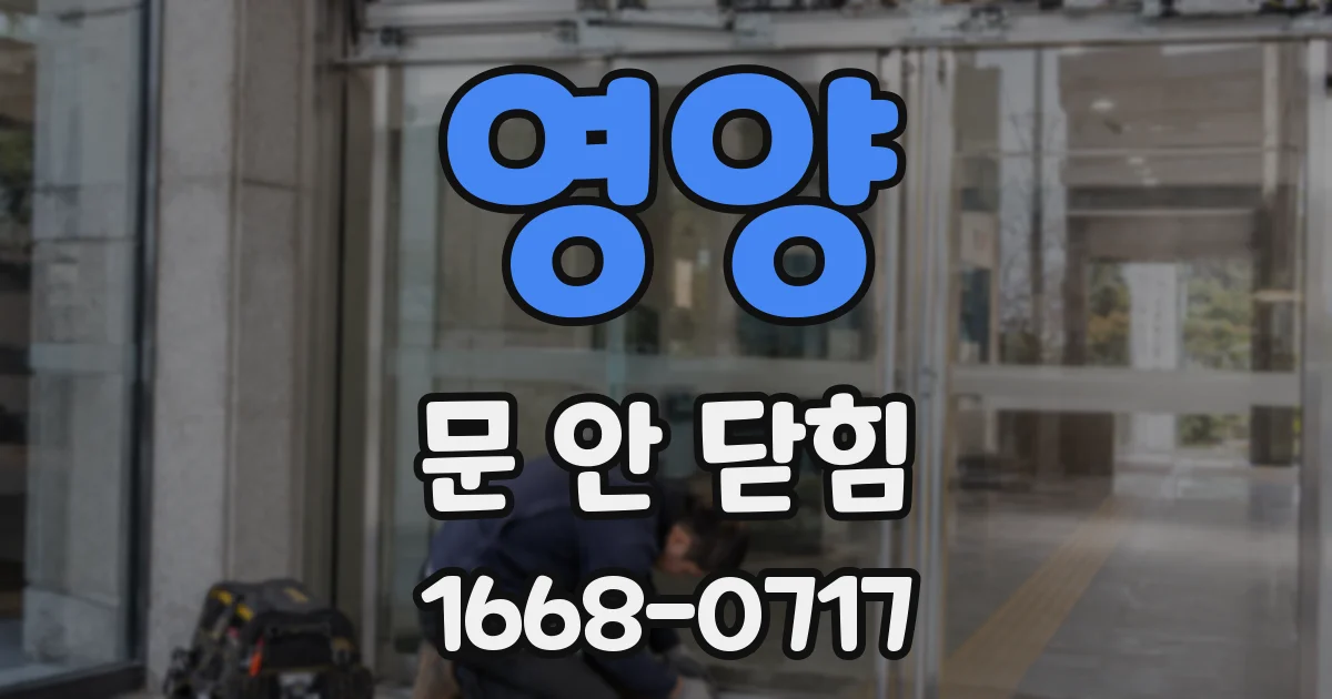 영양 문 안 닫힘
