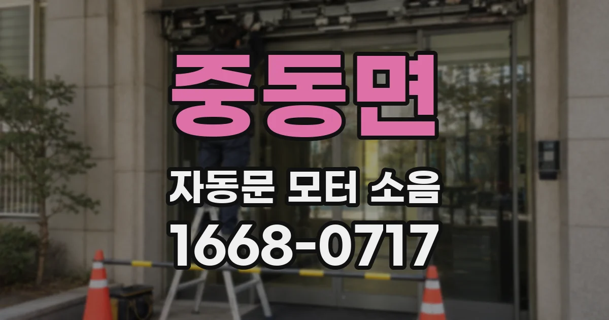 중동면 자동문 모터 소음