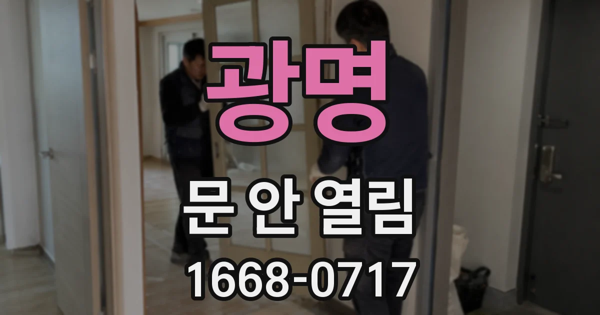 광명 문 안 열림