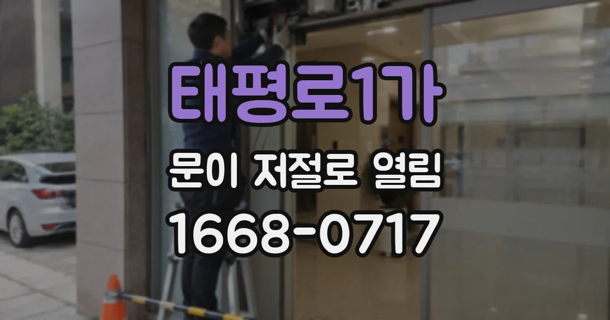 태평로1가 문이 저절로 열림