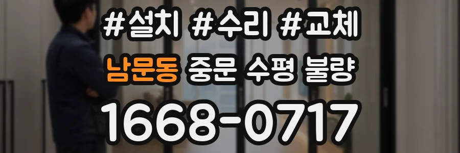 남문동 중문 수평 불량
