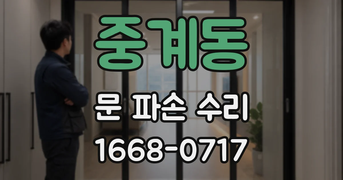 중계동 문 파손 수리
