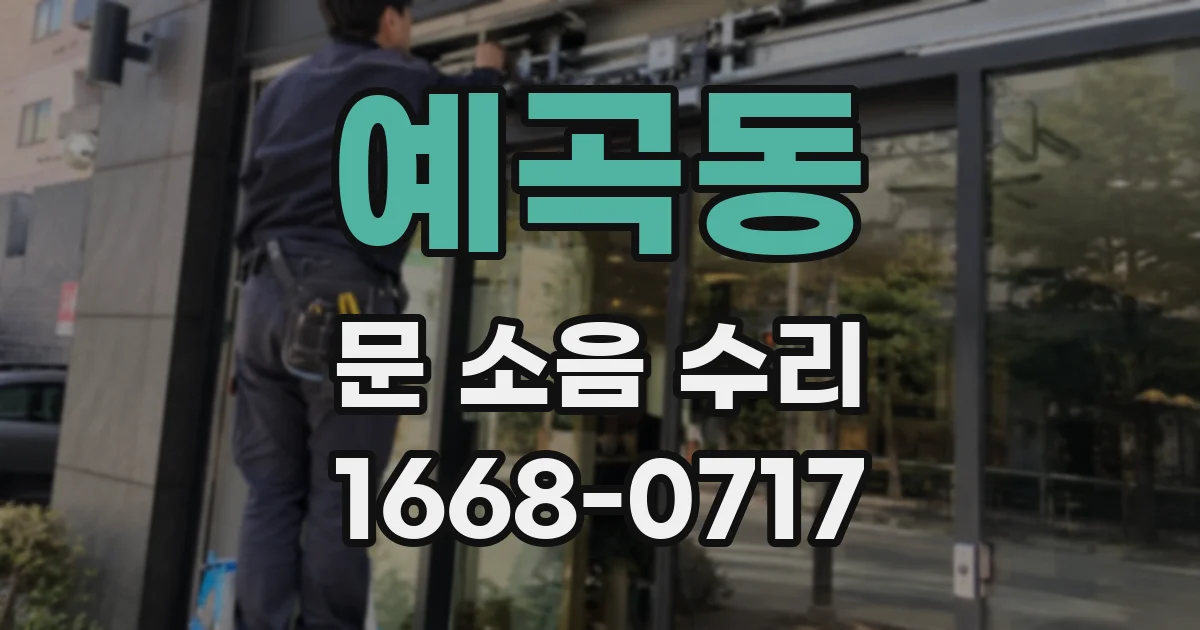 예곡동 문 소음 수리