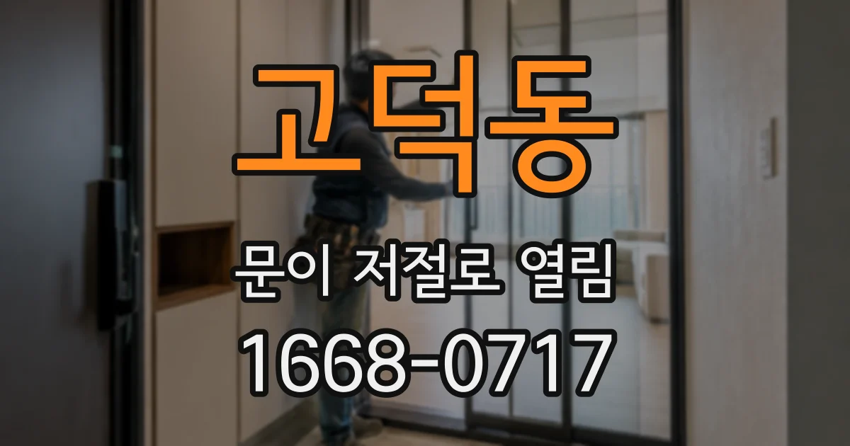 고덕동 문이 저절로 열림