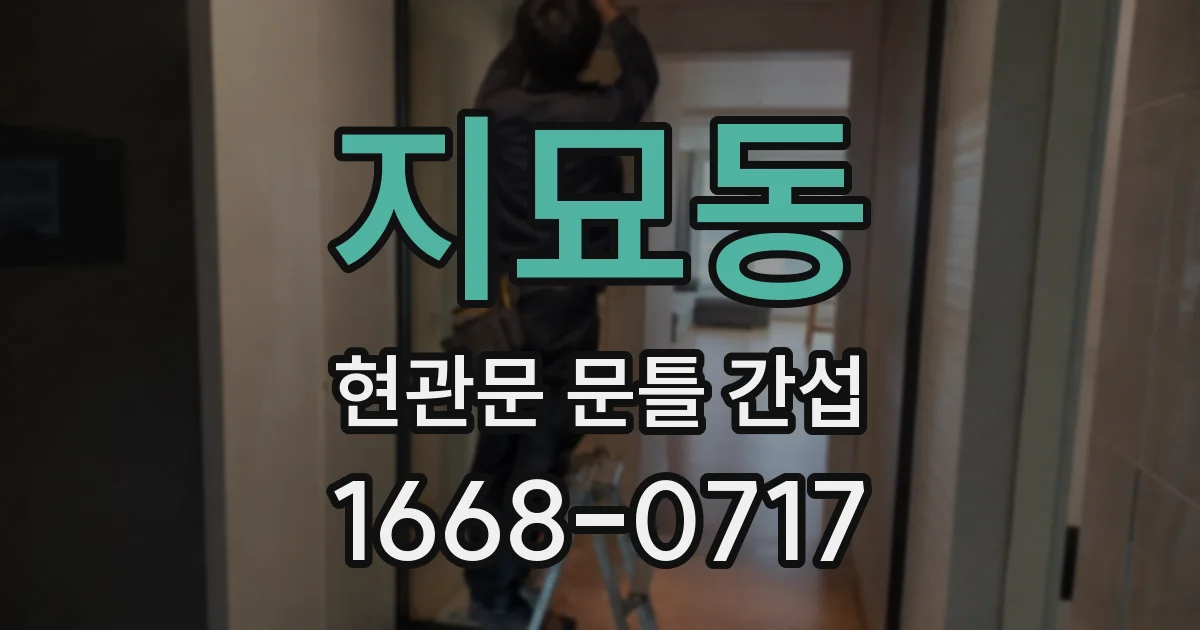 지묘동 현관문 문틀 간섭