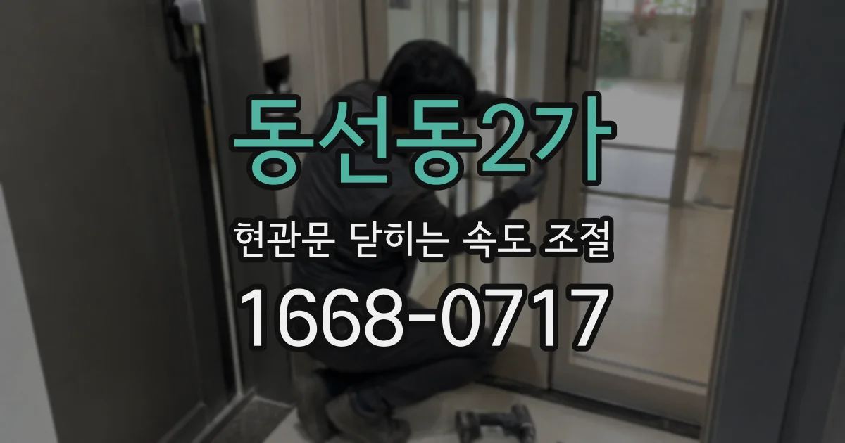 동선동2가 현관문 닫히는 속도 조절