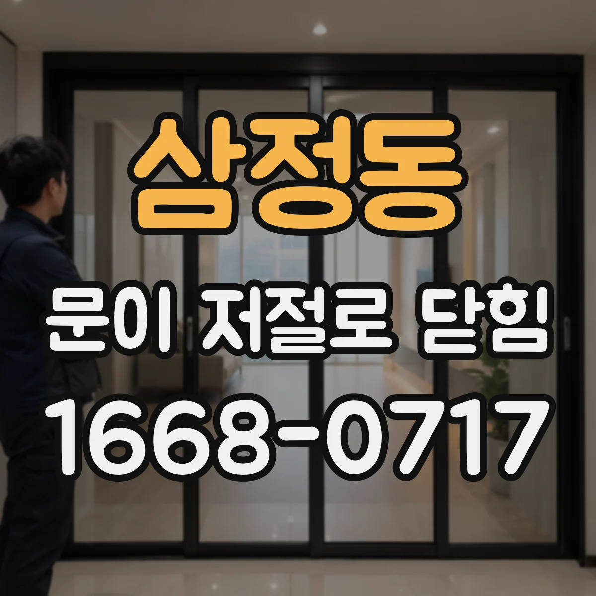 삼정동 문이 저절로 닫힘