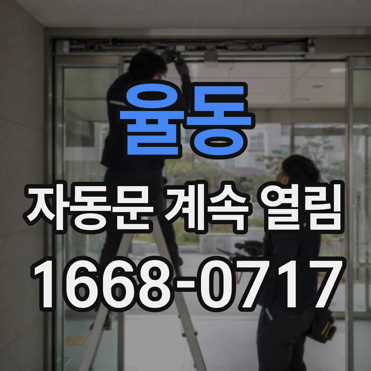 율동 자동문 계속 열림