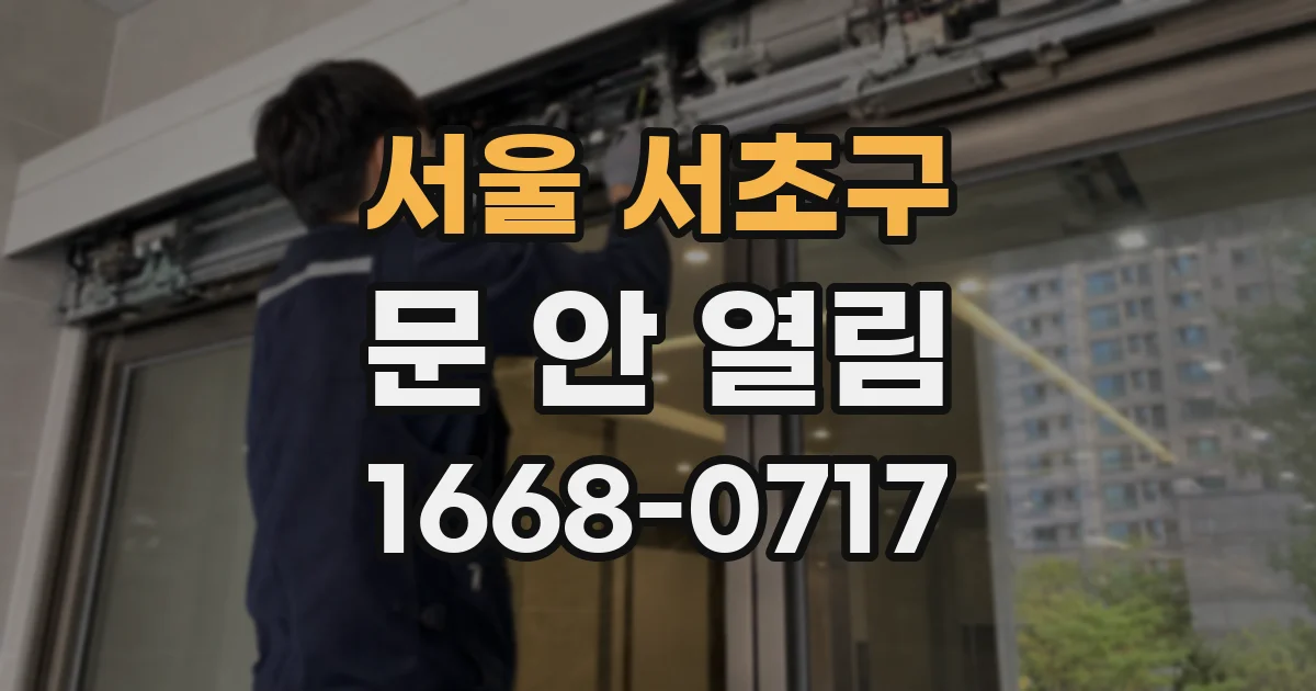 서울 서초구 문 안 열림