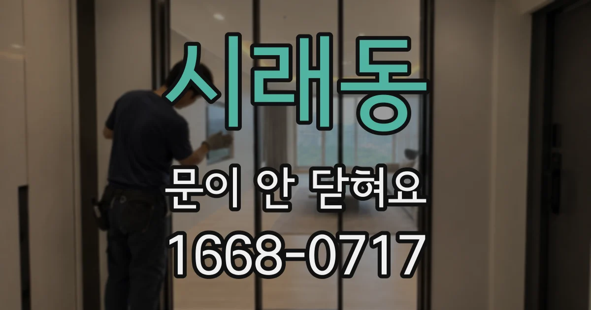 시래동 문이 안 닫혀요