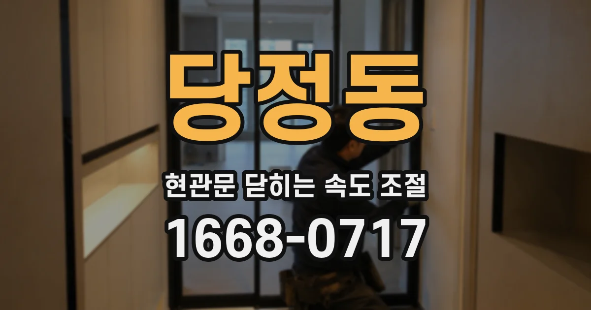당정동 현관문 닫히는 속도 조절