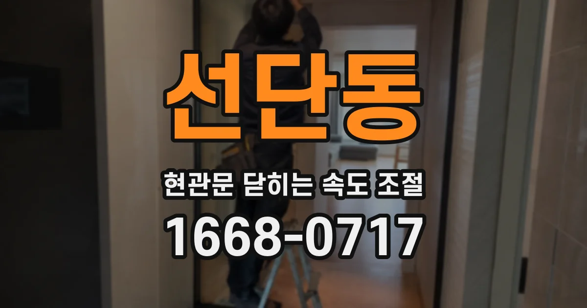선단동 현관문 닫히는 속도 조절