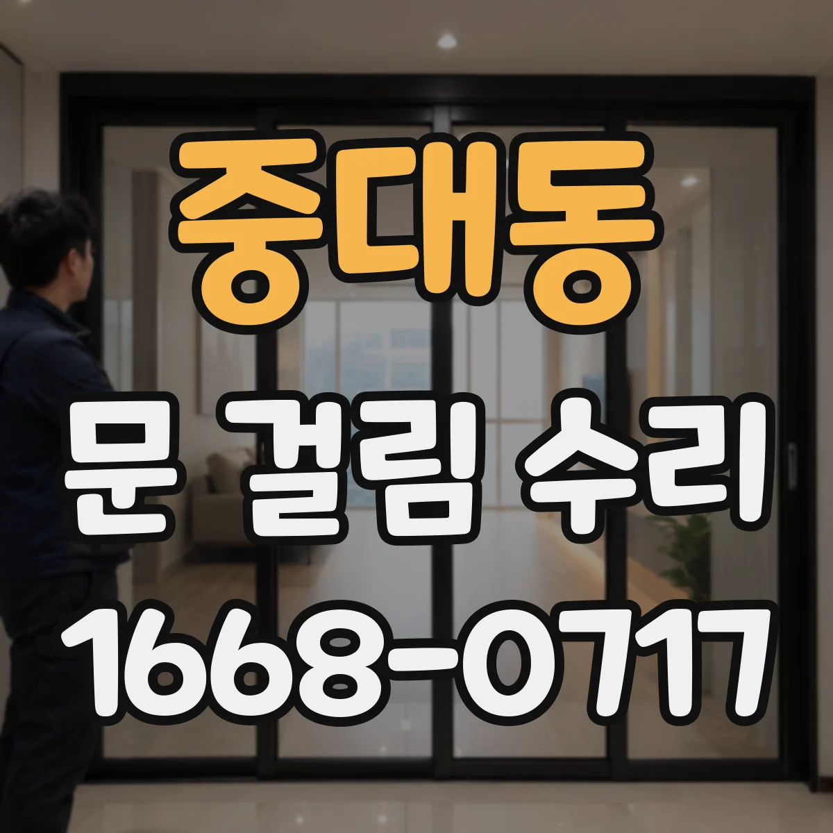 중대동 문 걸림 수리