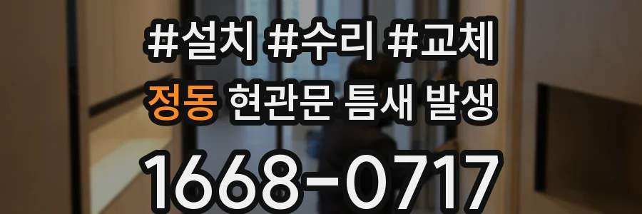 정동 현관문 틈새 발생