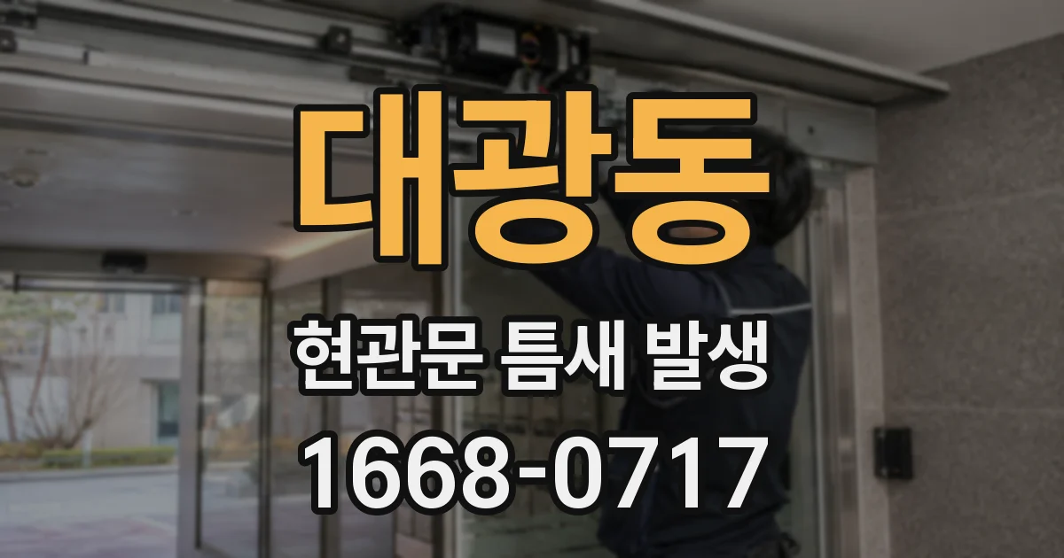 대광동 현관문 틈새 발생