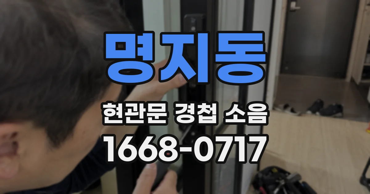 명지동 현관문 경첩 소음
