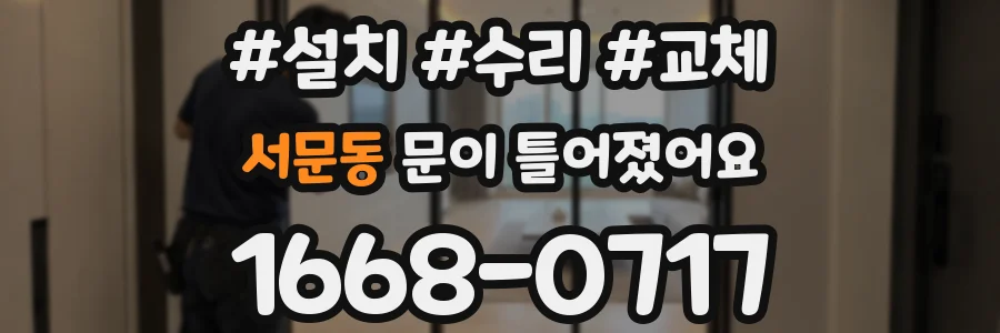 서문동 문이 틀어졌어요