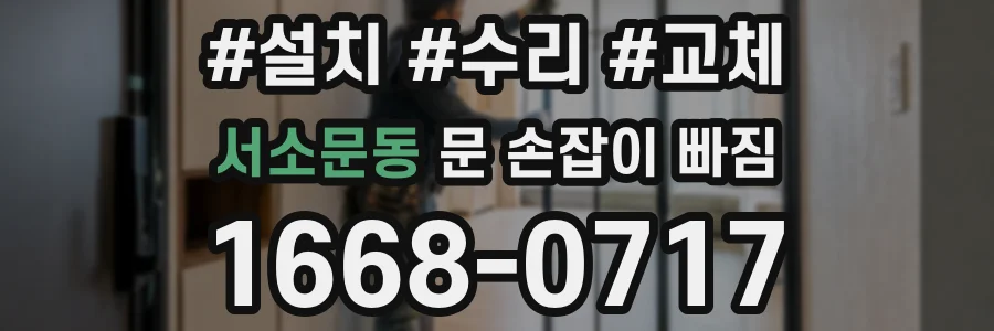 서소문동 문 손잡이 빠짐