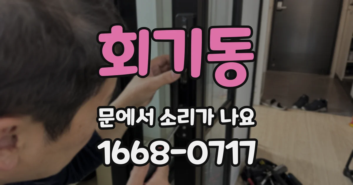 회기동 문에서 소리가 나요