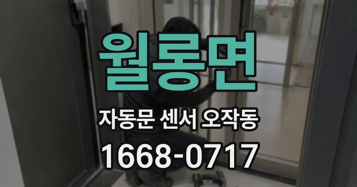 월롱면 자동문 센서 오작동