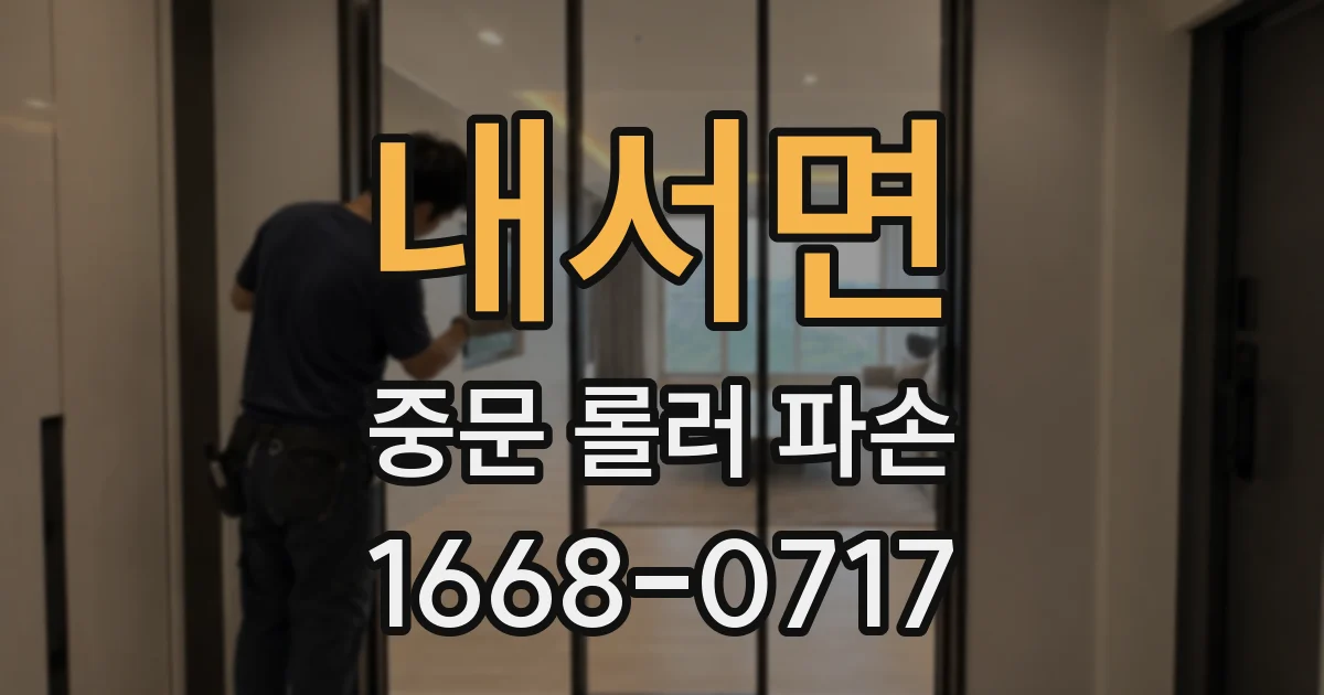 내서면 중문 롤러 파손