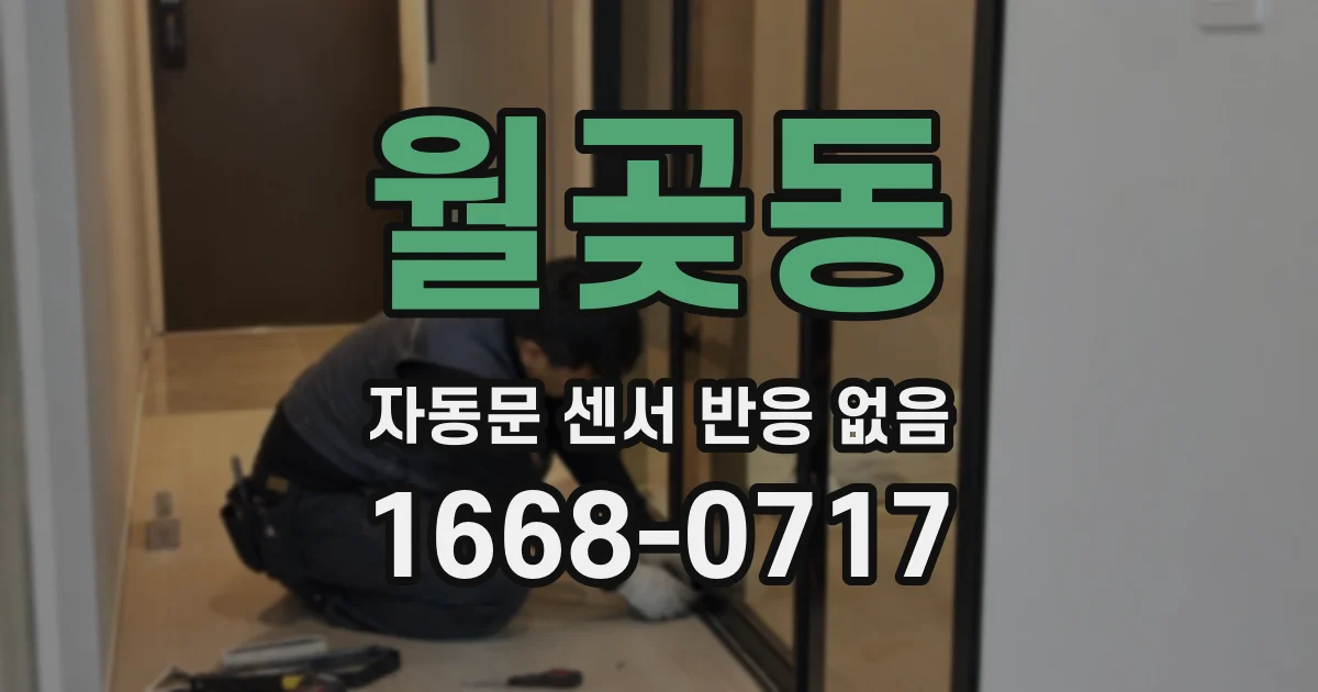 월곶동 자동문 센서 반응 없음