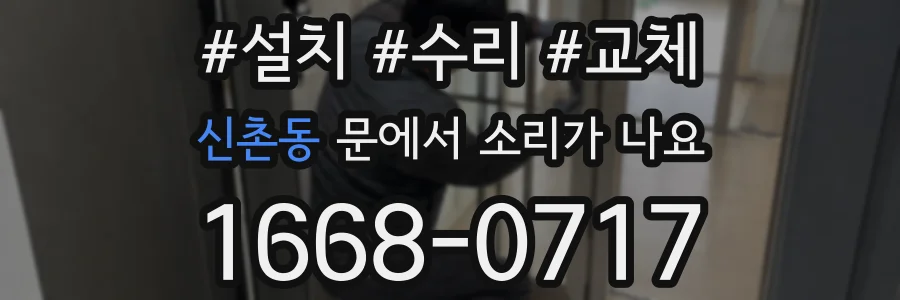 신촌동 문에서 소리가 나요