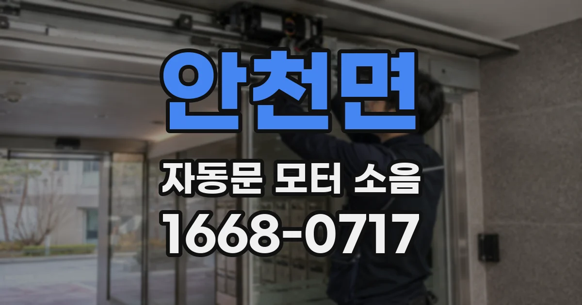 안천면 자동문 모터 소음