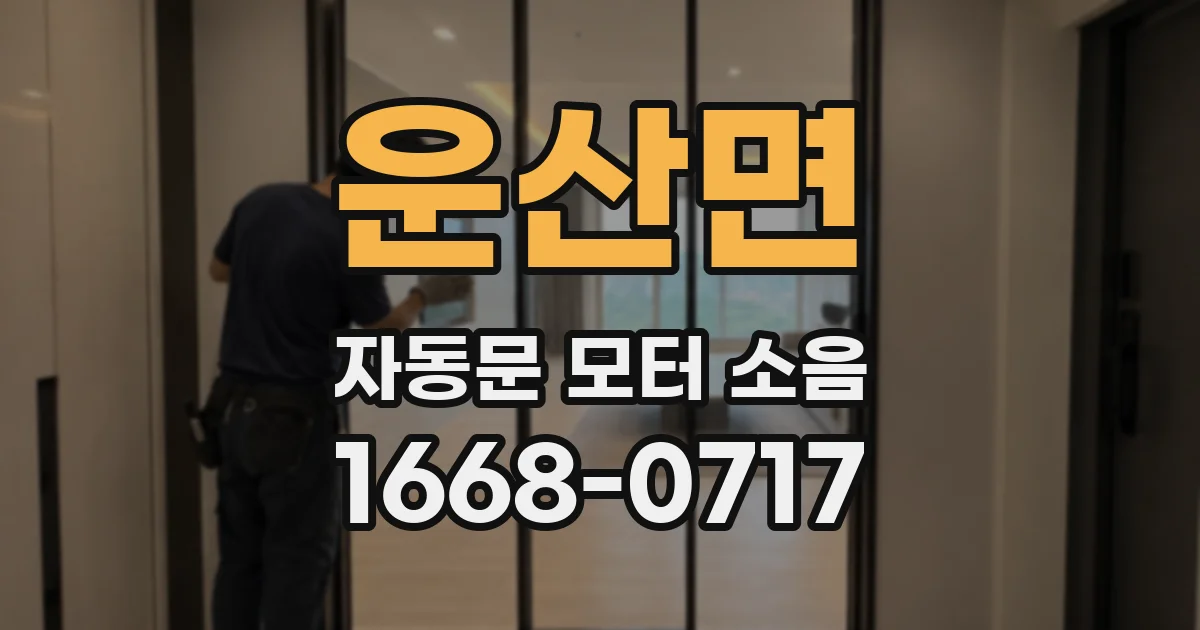 운산면 자동문 모터 소음