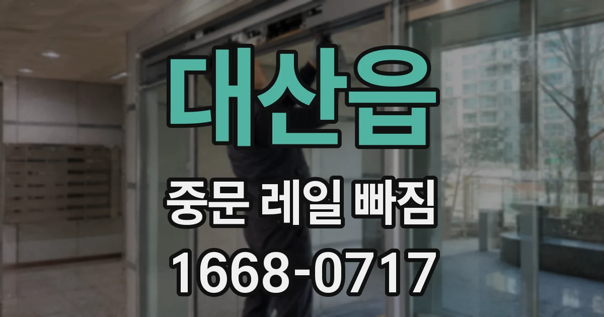 대산읍 중문 레일 빠짐