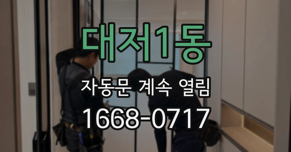 대저1동 자동문 계속 열림