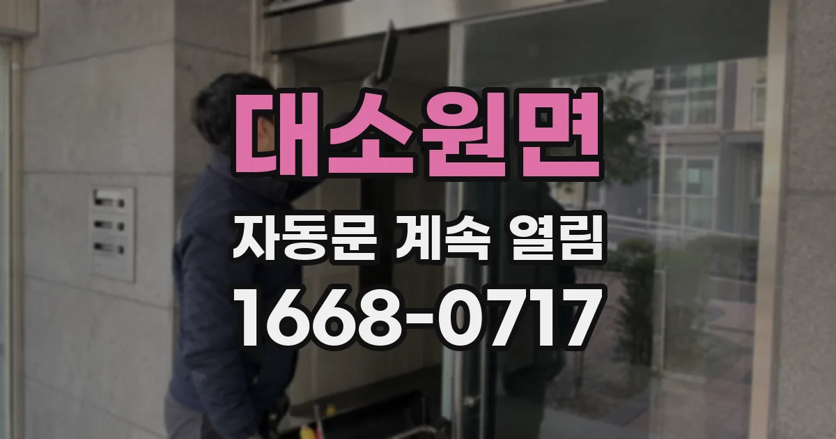 대소원면 자동문 계속 열림