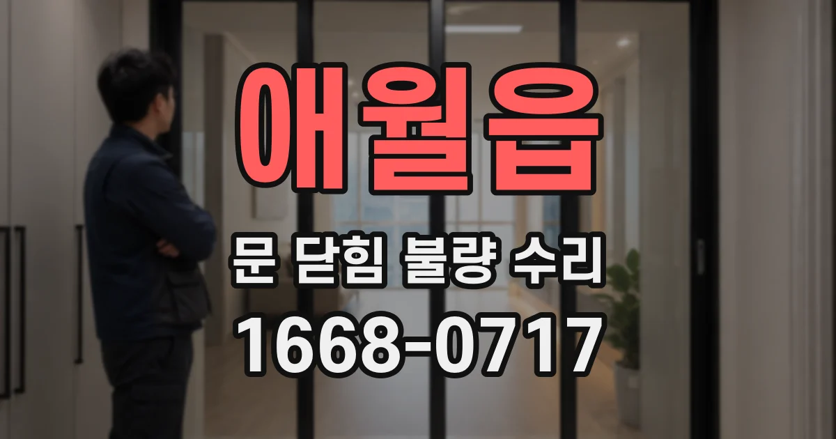 애월읍 문 닫힘 불량 수리